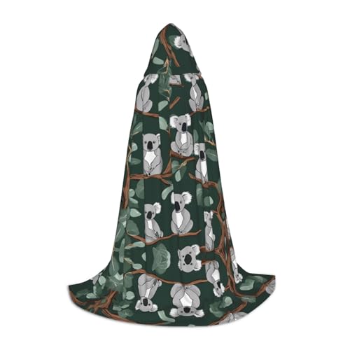 DZBDWZXH Lovely Koala bedruckter Kapuzenumhang für Jugendliche, Jugendliche, Kapuzenumhang aus Polyester, Spandex, weiche Mischung für Halloween-Partys, Größe M DZBDWZXH Lovely Koala bedruckter Kapuzenumhang für Jugendliche, Jugendliche, Kapuzenumhang aus Polyester, Spandex, weiche Mischung für Halloween-Partys, Größe M von DZBDWZXH
