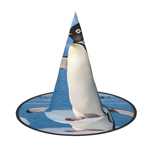 DZBDWZXH Niedlicher Pinguin-Druck, Halloween-Hexenhut für Damen, Cosplay, Kostüm, Verkleidung, Halloween, Party-Dekoration, 1 Stück DZBDWZXH Niedlicher Pinguin-Druck, Halloween-Hexenhut für Damen, Cosplay, Kostüm, Verkleidung, Halloween, Party-Dekoration, 1 Stück von DZBDWZXH
