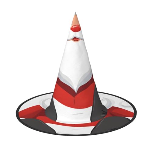 DZBDWZXH Niedlicher Weihnachtsmann-Druck, Halloween-Hexenhut für Damen, Cosplay, Kostüm, Verkleidung, Halloween, Party-Dekoration, 1 Stück DZBDWZXH Niedlicher Weihnachtsmann-Druck, Halloween-Hexenhut für Damen, Cosplay, Kostüm, Verkleidung, Halloween, Party-Dekoration, 1 Stück von DZBDWZXH
