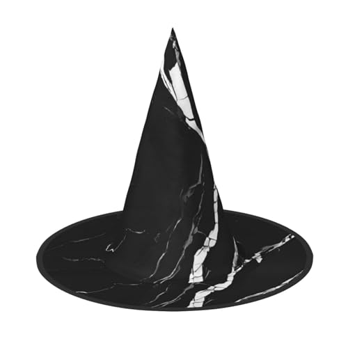 DZBDWZXH Schwarz-goldener Marmor-Druck, Halloween-Hexenhut für Damen, Cosplay, Kostüm, Verkleidung, Halloween, Party-Dekoration, 1 Stück DZBDWZXH Schwarz-goldener Marmor-Druck, Halloween-Hexenhut für Damen, Cosplay, Kostüm, Verkleidung, Halloween, Party-Dekoration, 1 Stück von DZBDWZXH