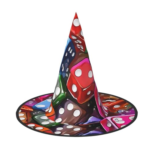 DZBDWZXH Spiel-Würfel-Set, Druck, Halloween, Hexenhut für Damen, Cosplay, Kostüm, Verkleidung, Halloween, Party-Dekoration, 1 Stück DZBDWZXH Spiel-Würfel-Set, Druck, Halloween, Hexenhut für Damen, Cosplay, Kostüm, Verkleidung, Halloween, Party-Dekoration, 1 Stück von DZBDWZXH