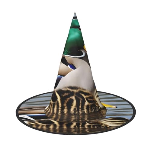 DZBDWZXH Stockenten-Druck, Halloween-Hexenhut für Damen, Cosplay, Kostüm, Verkleidung, Halloween, Party-Dekoration, 1 Stück DZBDWZXH Stockenten-Druck, Halloween-Hexenhut für Damen, Cosplay, Kostüm, Verkleidung, Halloween, Party-Dekoration, 1 Stück von DZBDWZXH
