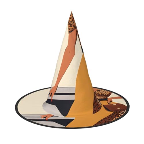 DZBDWZXH Traditioneller afrikanischer Mädchen-Druck, Halloween-Hexenhut für Damen, Cosplay, Kostüm, Verkleidung, Halloween, Party-Dekoration, 1 Stück DZBDWZXH Traditioneller afrikanischer Mädchen-Druck, Halloween-Hexenhut für Damen, Cosplay, Kostüm, Verkleidung, Halloween, Party-Dekoration, 1 Stück von DZBDWZXH