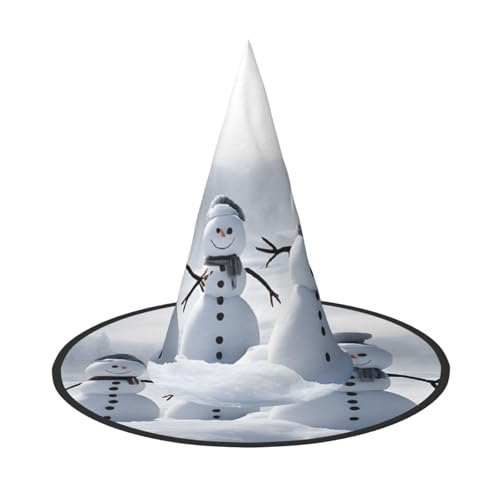 DZBDWZXH Weihnachtlicher Schneemann-Druck, Halloween-Hexenhut für Damen, Cosplay, Kostüm, Verkleidung, Halloween, Party-Dekoration, 1 Stück DZBDWZXH Weihnachtlicher Schneemann-Druck, Halloween-Hexenhut für Damen, Cosplay, Kostüm, Verkleidung, Halloween, Party-Dekoration, 1 Stück von DZBDWZXH