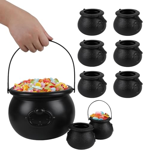 DZHCBNE 6Stück Halloween-Kürbismöhre, Eimer, Kürbiss-Eimer, Korb, Süßigkeitenhalter,Kürbis-Süßigkeiteneimer Mit Teufelsgrinsen, Aus Kunststoff, Mit Henkel.-Dekoration von DZHCBNE