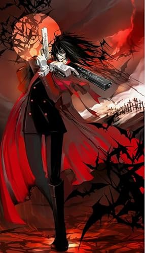 1000 Teile Japanische Animes Hellsing Poster Puzzle Spaß Spiel Spielzeug Lernspiel für Erwachsene Qz439Yk 70x50CM von DZOEU