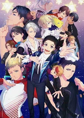 1000 Teile Japanisches Anime-Poster „Yuri!!! On Ice“ Puzzle für Lernspielzeug für Erwachsene und Familien, Xq34Zy, 70 x 50 cm von DZOEU