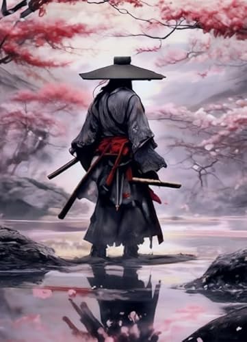 1000 Teile Japanisches Samurai-Kunst-Poster-Puzzle für pädagogisches Spielzeug für Erwachsene und Familien, Xq534Zy, 70 x 50 cm von DZOEU
