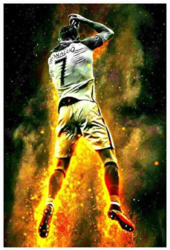 1000 Teile Puzzle Fußballspieler Cristiano Ronaldo Sport Kinder Erwachsene Lernspielzeug Spiel Puzzles 52x38CM von DZOEU