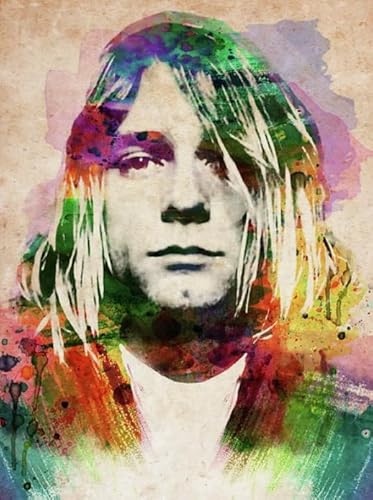 1000 Teile Sänger Gitarrist K.Cobain Poster Puzzle Spaß Spiel Spielzeug Lernspiel für Erwachsene Qw171Zp 70x50CM von DZOEU