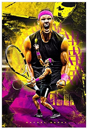 1000-teiliges Puzzle, Tennisstar Rafael Nadal, Sportlegende, Tapete (4), Lernspielzeug für Kinder und Erwachsene, 38 x 26 cm von DZOEU