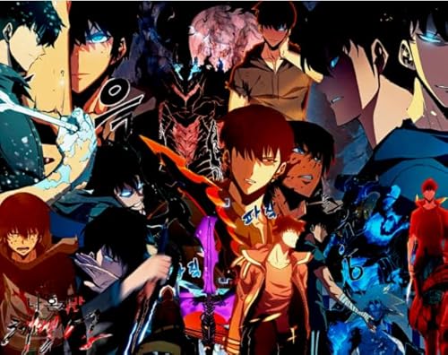 1000-teiliges Puzzle, japanische Anime-Leveling-Poster für Stressabbau in der Familie, Lernspielzeug, Qz791Yk, 70 x 50 cm von DZOEU