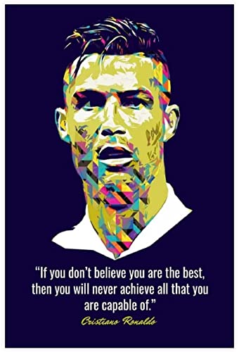 1000-teiliges Puzzle für Erwachsene und Kinder, Cristiano Ronaldo-Motivationszitat-Poster, Puzzles für Kinder, 70 x 50 cm von DZOEU