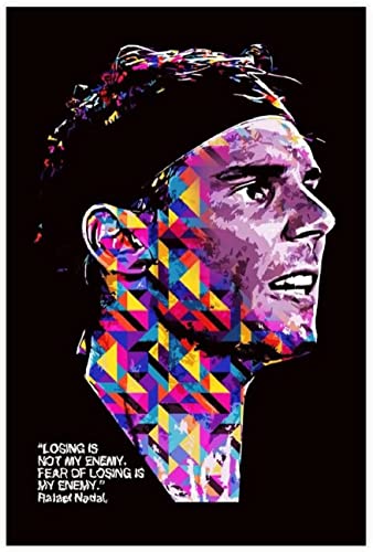 1000-teiliges Puzzle für Erwachsene und Kinder, Tennisstar Rafael Nadal, Sportlegende, Tapete (45), Lernspiel, Spielzeug, Holzpuzzle, 38 x 26 cm von DZOEU