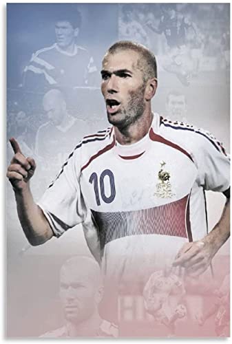 1000-teiliges Puzzle für Erwachsene und Kinder, Zinedine Zidane, Leinwand-Kunstposter, Lernspiel, Spielzeug, Holzpuzzle, 38 x 26 cm von DZOEU
