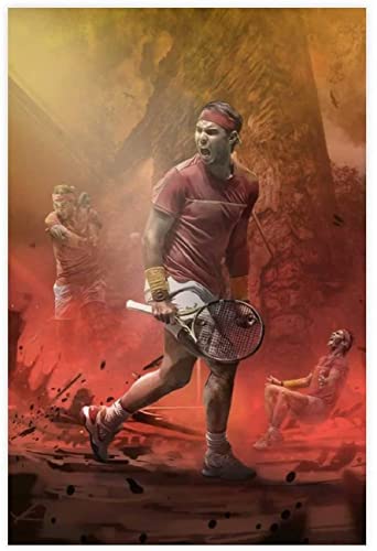 1000-teiliges Puzzle für Rafael Nadal-Poster, Tennis-Wandbild, Leinwand, Puzzle für Erwachsene und Kinder, Lernspielzeug, 70 x 50 cm von DZOEU