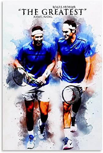 1000-teiliges Puzzle für die Legende Roger Federer UND Rafael Nadal, Leinwand, Puzzle für Erwachsene und Kinder, Lernspielzeug, 70 x 50 cm 1000-teiliges Puzzle für die Legende Roger Federer UND Rafael Nadal, Leinwand, Puzzle für Erwachsene und Kinder, Lernspielzeug, 70 x 50 cm von DZOEU