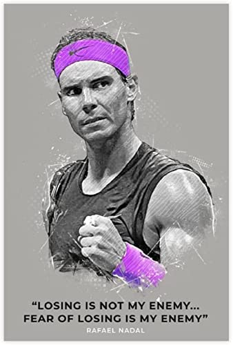 1000-teiliges Puzzle mit inspirierenden Zitaten, Fotos von Rafael Nadal, Tennis, für Kinder und Erwachsene, Lernspielzeug, Spielpuzzle, 70 x 50 cm 1000-teiliges Puzzle mit inspirierenden Zitaten, Fotos von Rafael Nadal, Tennis, für Kinder und Erwachsene, Lernspielzeug, Spielpuzzle, 70 x 50 cm von DZOEU