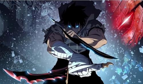 2000 Teile japanische Animes Leveling Poster Puzzle für Erwachsene und Familien, Lernspielzeug, Xq455Zy, 70 x 100 cm von DZOEU