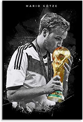 Kunstgemälde, Leinwanddruck, Fußballposter, Fußball, Mario Götze, Gemälde für Raumdekoration, Poster und Bilder, 70 x 50 cm Kunstgemälde, Leinwanddruck, Fußballposter, Fußball, Mario Götze, Gemälde für Raumdekoration, Poster und Bilder, 70 x 50 cm von DZOEU