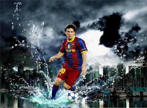 Puzzle 1000 Teile Argentinischer Fußballspieler 10 Poster Wandkunst Poster für die ganze Familie Buntes Legespiel Kx246Zy 52x38CM von DZOEU