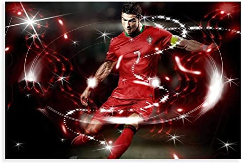 Puzzle 1000 Teile Erwachsene Kinder Fußballspieler Cristiano Ronaldo (2) ​Puzzles Lernspiel Kinder 70x50CM von DZOEU
