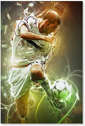 Puzzle 1000 Teile Erwachsene KinderZinedine Zidane PosterPuzzles Lernspiel Kinder 38x26CM von DZOEU