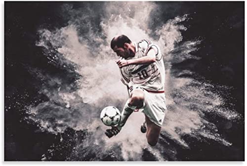 Puzzle 1000 Teile Erwachsene KinderZinedine Zidane Posterpuzzles Lernspiel Kinder 52x38CM von DZOEU