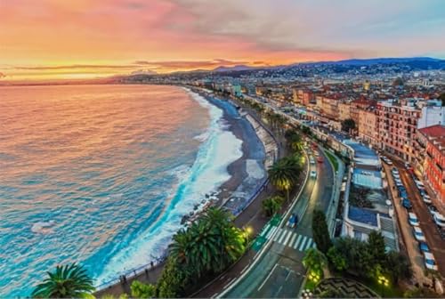 Puzzle 1000 Teile Frankreich Landschaften Schönes Strandplakat Für Erwachsene Kinder Spiele Lernspielzeug Geschenk Kx300Zy 70x50CM von DZOEU