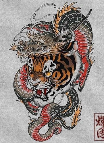 Puzzle 1000 Teile Japanisches Tiger-Kunstposter für Erwachsene, Familienspiele, Lernspielzeug, Gt296Zw, 70 x 50 cm von DZOEU