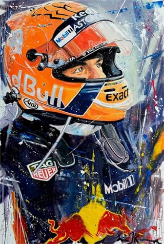 Puzzle 1000 Teile Rennfahrer F1 Kunstposter Dekompressionsspiel für Spielzeug für Erwachsene Qz819Yk 52x38CM von DZOEU