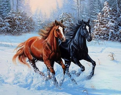 Puzzle 1000 Teile Tierpferde Poster Puzzle Für Erwachsene Lernspiel Familiendekompressionsspielzeug Qz19Yk 52x38CM von DZOEU
