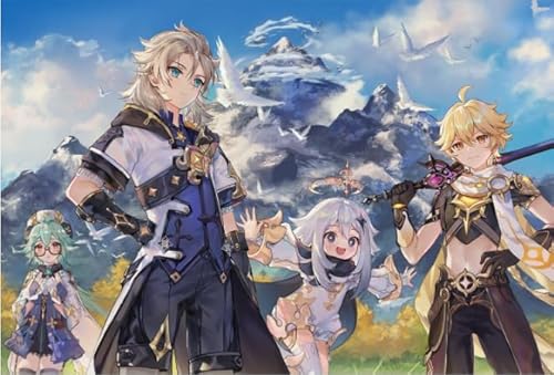 Puzzle 2000 Japanisches Anime-Spiel Genshins Barbatos Poster für Erwachsene Lernspielzeug Puzzles Qw774Zp 70x100CM von DZOEU