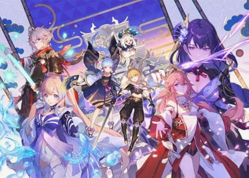 Puzzle 2000 Japanisches Anime-Spiel Genshins Barbatos Poster für Erwachsene Lernspielzeug Puzzles Qw775Zp 70x100CM von DZOEU