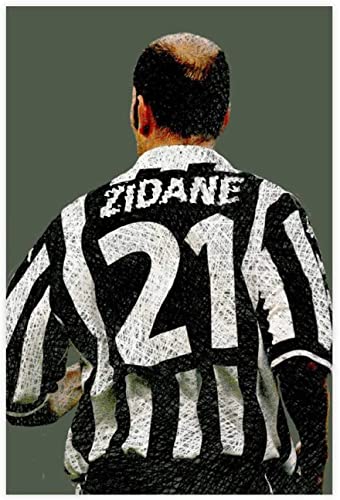 Puzzle 2000 Teile Erwachsene KinderZinedine Zidane Poster Fußball Fußball Fotopuzzle Lernspiel Kinder 100x70CM von DZOEU