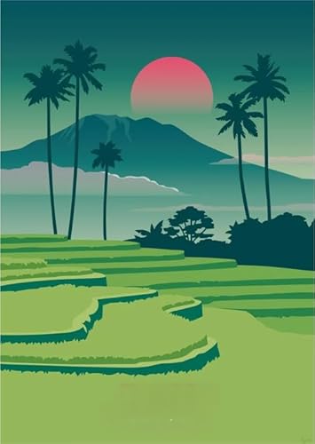 Puzzle 2000 Teile Indonesien Retro Reisekunstplakat Für Erwachsene Familiendekompressionsspielzeug Xq548Zy 70x100CM von DZOEU