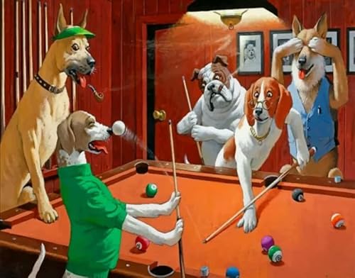 Puzzle 2000 Teile Lustige Hunde Kunstposter Puzzle Für Erwachsene Familiendekompressionsspiele Gt85Zw 70x100CM von DZOEU