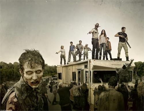 Puzzle 2000 Teile Walking Deads Horrorfilmplakate Dekompressionsspiel für Spielzeug für Erwachsene Xq469Zp 70x100CM von DZOEU