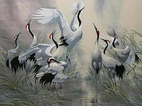 Puzzle 2000 Teile Zusammenbauen Bild Vögel Ölgemälde Für Erwachsene Familienspiele Lernspielzeug Gt320Zw 70x100CM von DZOEU