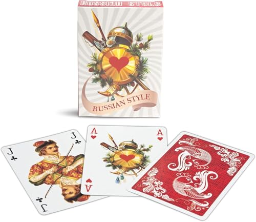 Da Brigh Russischer Stil Spielkarten Deck, Rot, Englisch von Da Brigh