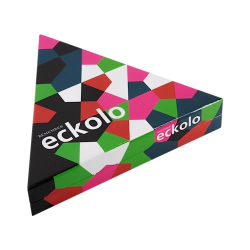 Remember Eckolo – buntes Anlegespiel mit dreieckigen Karten für Erwachsene und Kinder ab 6 Jahren, Gesellschaftsspiel für 2-8 Spieler EC1 von Remember