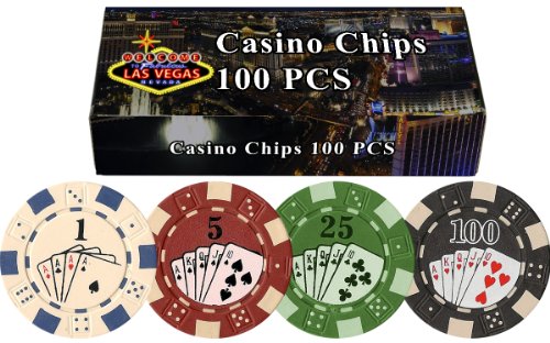 DA VINCI Pokerchips in Las Vegas-Geschenkbox, 11,5 g, 100 Stück von DA VINCI