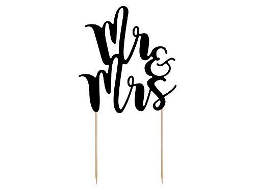 Cake Topper Kuchendekoration Tortenfigur Hochzeit Geburtstag Silvester, Größe: Mr & Mrs schwarz Cake Topper Kuchendekoration Tortenfigur Hochzeit Geburtstag Silvester, Größe: Mr & Mrs schwarz von DaLoKu