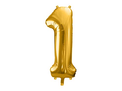 DaLoKu Luftballon Zahl 86cm XXL Folienballon Geburtstag Alter Silvester Dekoration Party, Farbe: Gold, Größe: 1 von DaLoKu