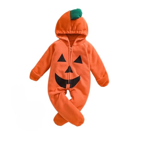 DaPongZhi Kürbis Kostüm Kinder, Halloween Kostüm Kinder Baby Langarm für Jungen und Mädchen Halloween Kostüm für Cosplay Fasching Karneval Party (03-Orange, 18-24 Months) von DaPongZhi