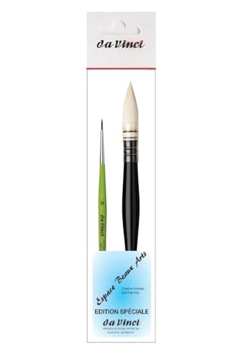da Vinci Kagalovska Serie 11492 – Casaneo White – Extra weiche weiße Synthetikfasern NO.4 + 1 von DaVinci