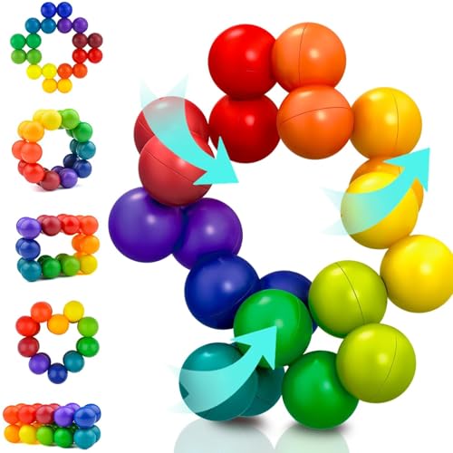 3D Puzzle Ball Sensorisches Spielzeug Autismus Spielzeug Kinder Magnet Kugeln ADHD Toys Stress Knobelspiele Sensory Ball Geeignet zur Linderung von Stress,Angstzuständen und Autismus von DabbOo