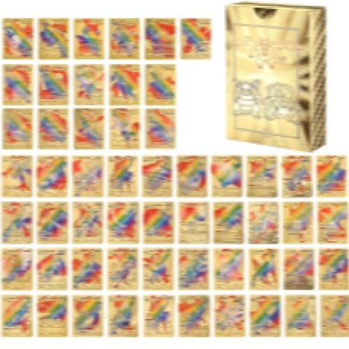 DabbOo 55 Goldkarten Karikaturen Comics Sammelkarten Keine Duplikate Rare Karten Set Sammelkartenspiel Anime-Peripheriegeräte für Kindergeburtstag Party Geschenke (Gold) von DabbOo