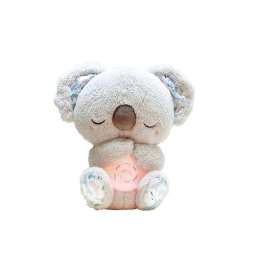 Dabeto Schlummer Koala mit Atembewegung, Beruhigendes Koalabär Kuscheltier, Schlummer Koala Plüschtier, Geburtstagsgeschenk, Geeignet für den Gebrauch im Schlafzimmer (Gray) von Dabeto
