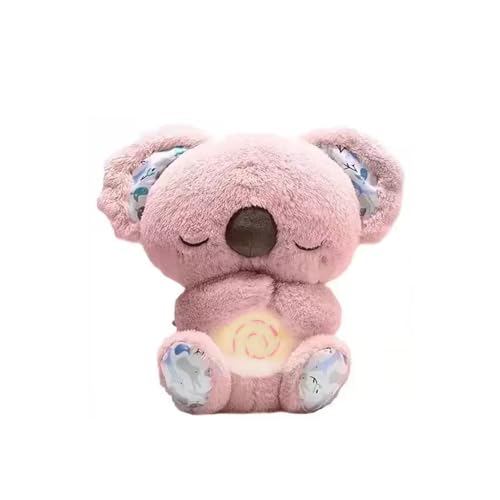 Dabeto Schlummer Koala mit Atembewegung, Beruhigendes Koalabär Kuscheltier, Schlummer Koala Plüschtier, Geburtstagsgeschenk, Geeignet für den Gebrauch im Schlafzimmer (Pink) von Dabeto